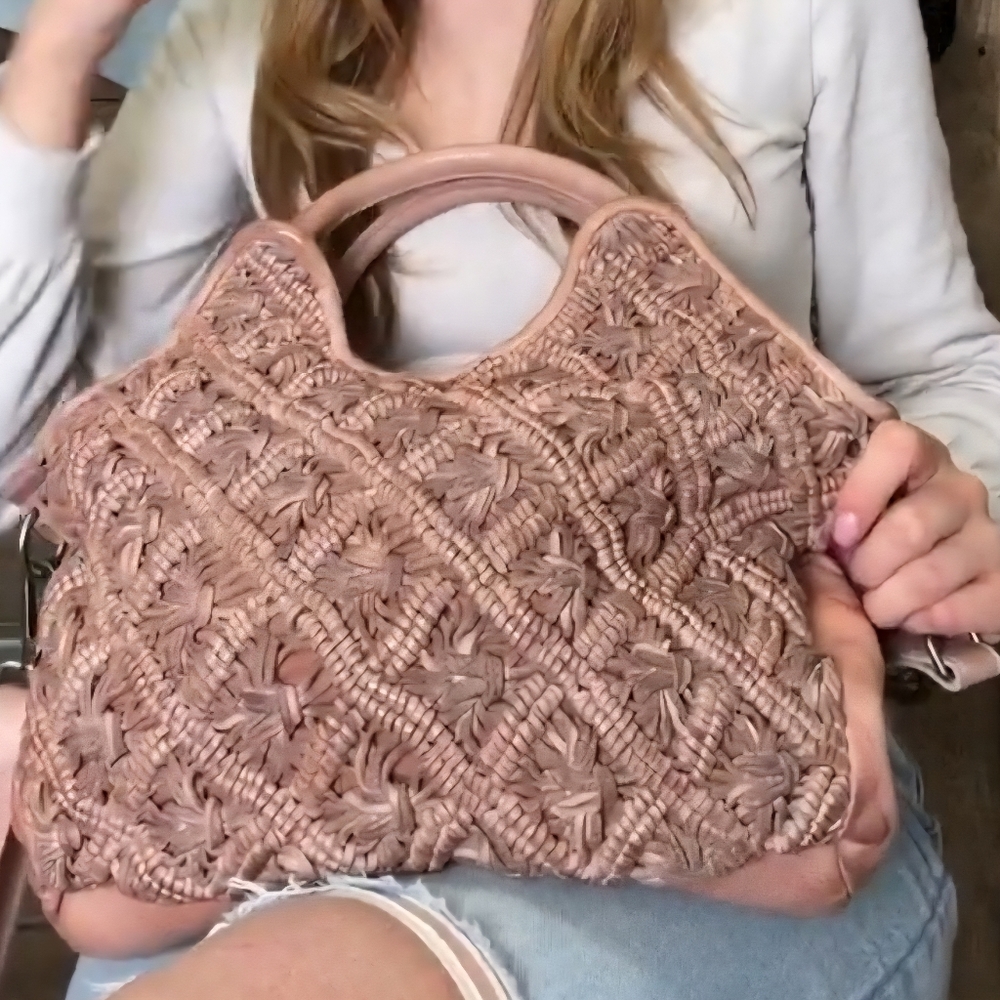LATICO LEATHER Hand-Woven Kate Handbag W/ Crossbody Strap